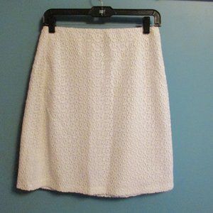 Ann Taylor White Eyelet cotton skirt